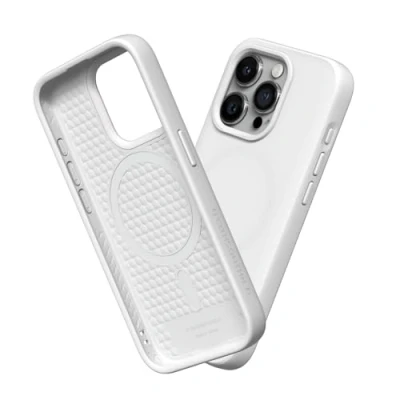 Afbeelding van RHINOSHIELD Hoesje compatibel met [iPhone 15 Pro Max] SolidSuit Magsafe dunne hoes schokabsorberende technologie en premium matte afwerking wit
