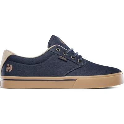 Afbeelding van Etnies Jameson ECO Skateschoenen, Heren, Maat: 41.5, Navy/gold Textiel