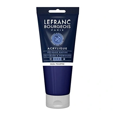 Image de Lefranc Bourgeois peinture acrylique bleu violet semi opaque satin fine 200 ml