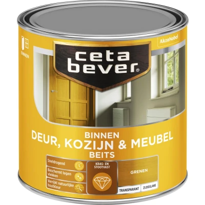 Afbeelding van Ceta Bever Binnenbeits Deur, Kozijn &amp; Meubel Zijdeglans Grenen 0177 0,25 liter Blanke lak Beits