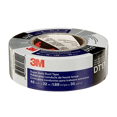 Afbeelding van 3M DT17 Super geweven tape, zwart, 48 mm x 32 m, 0,43 mm, afzonderlijk verpakt