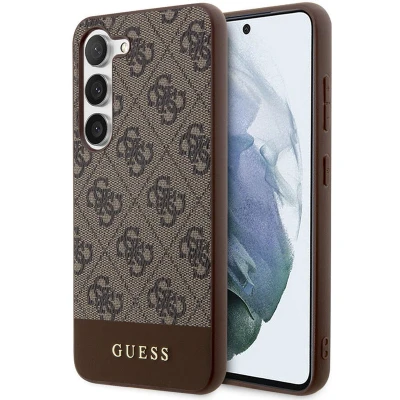 Afbeelding van Guess 4G Stripe Back Case Geschikt voor Samsung Galaxy S24 (S921) Bruin