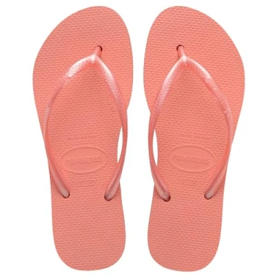 Afbeelding van Havaianas SLIM Flatform Teensandalen, Dames, Maat: 41 42, Peach rose Kunststof