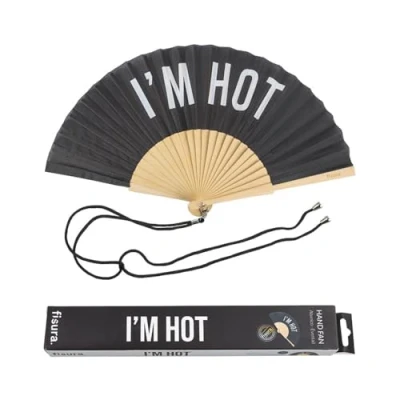 Afbeelding van Houten Waaier I&#039;m Hot/zwart