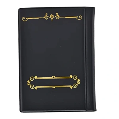 Afbeelding van muntenalbum, 120 hoezen voor munten, portemonnee, Penny Collecting Book met 2 kleuren herdenkingsmunten, medailles chips (zwart)