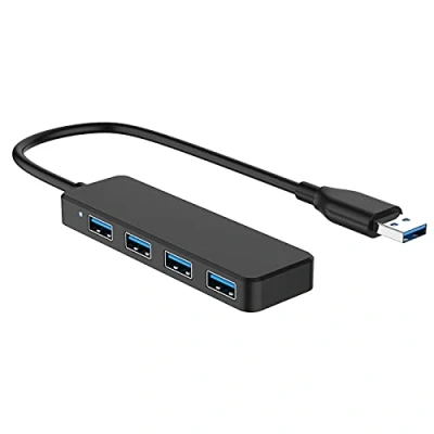 Afbeelding van Yizhet USB Hub 4 poort 3.0 Data met verlengde 30cm kabel Ultra Slim Extra Light voor MacBook Air / Pro Mini iMac MacPro Windows Laptops en Ultrabooks, pc andere apparaten
