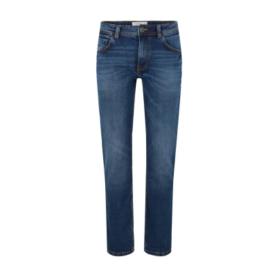 Afbeelding van TOM Tailor Marvin Straight leg jeans, Heren, Maat: 38x30, Used mid stone blue denim