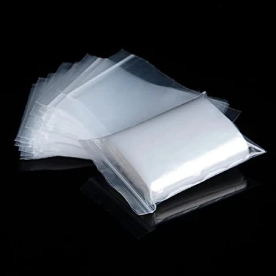 Afbeelding van Set van 300 kleine hersluitbare doorzichtige plastic zakjes met ritssluiting voor kralen, koekjes, snoep, sieraden, 6 x 9 cm