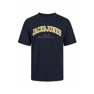 Afbeelding van Jack &amp; Jones PLUS SIZE LOGO Tshirt print, Heren, Maat: 5XL, Navy blazer