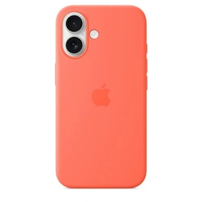 Afbeelding van Apple Siliconen hoesje met MagSafe (Apple iPhone 16), Smartphonehoes, Oranje