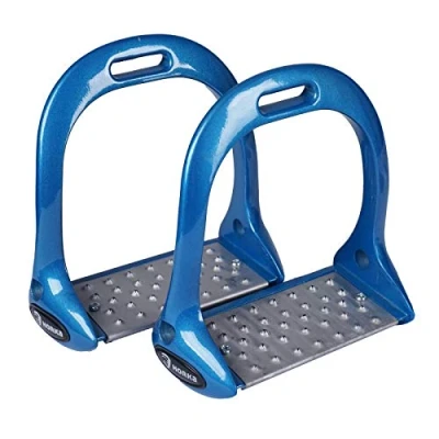 Afbeelding van Horka Stijgbeugelset Tech Aluminium Blauw Maat 12