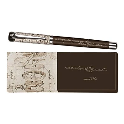 Afbeelding van moses. 82724 libri_x balpen Leonardo da Vinci inktpen met verwisselbare blauwe vulling in een geschenkdoos