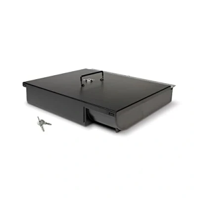 Afbeelding van Safescan 4141L afsluitbaar deksel dat de lade vergrendelt, veilig metalen werkt perfect voor je kassalade, geschikt afneembare 4141T bak