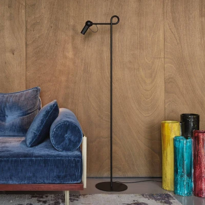 Afbeelding van Kundalini LED vloerlamp Bird, zwart, hoogte 126cm