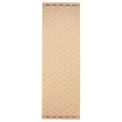 Afbeelding van Balkonkleed Ruiten Retreat Beige 80x250 Cm