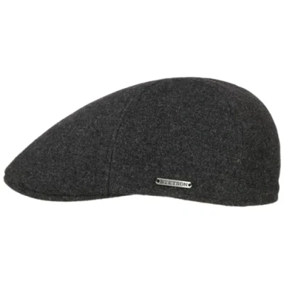 Afbeelding van Stetson Muskegon Gatsby Cap pet met klep voor heren Gebreide muts lederen Platte herfst / winter, Antraciet