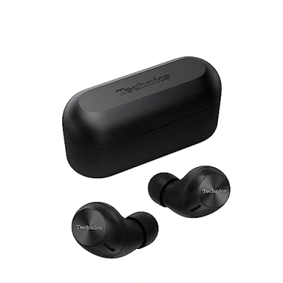 Afbeelding van Technics EAH AZ40M2EK Draadloze hoofdtelefoon met ruisonderdrukking, multipoint Bluetooth 3 apparaten, comfortabele in ear hoofdtelefoon, geïntegreerde microfoon, aanpasbare pasvorm, zwart