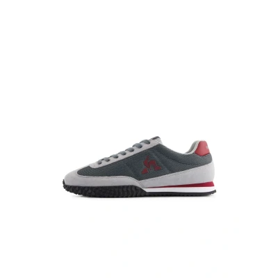 Afbeelding van le coq sportif Veloce I Unisex Sneakers laag, Maat: 44, Dark grey/dark red Leer/ synthetisch