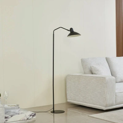 Afbeelding van Lindby vloerlamp 1licht Metaal, ijzer H: 141 cm E27 zwart