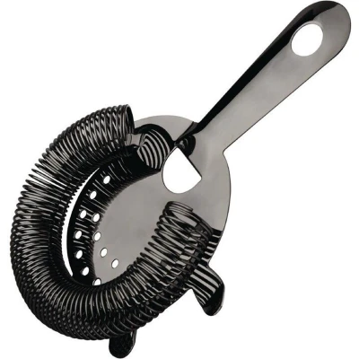 Afbeelding van Olympia Hawthorne cocktail strainer 4 tanden zwart