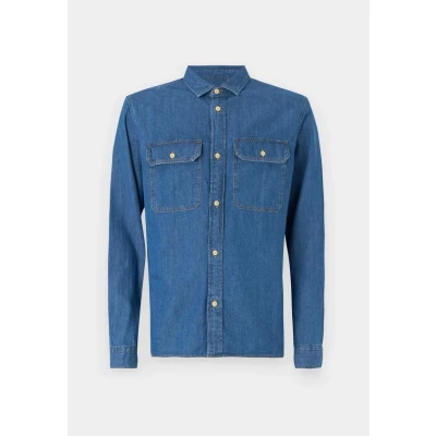 Afbeelding van Jack &amp; Jones Etravis Overhemd, Heren, Maat: Large, Medium blue denim