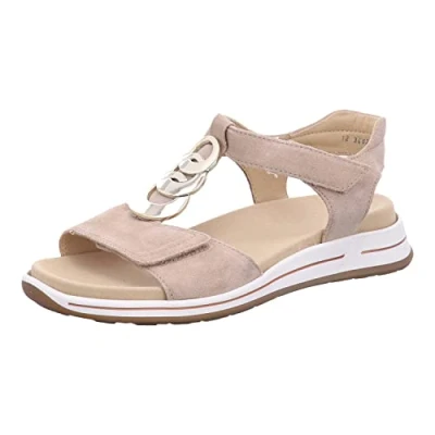 Afbeelding van ara Sandalen met sleehak sand, Dames, Maat: 43, Sand Veloursleer