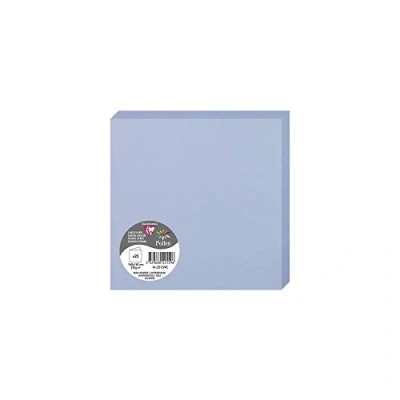 Image de Paquet de 25 cartes pliées Pollen 160x160mm Bleu Lavande 210g