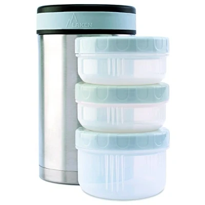 Afbeelding van Food Container thermos 1,5 Liter Laken, geïsoleerde roestvrij stalen voor voedsel, met 3kleinere binnencontainers, moderne Tiffin