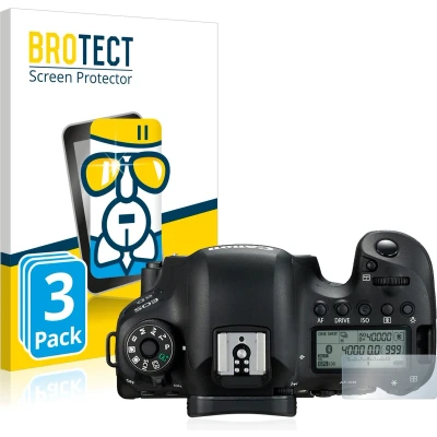 Afbeelding van BROTECT Screenprotector voor Canon EOS 6D (Schouderdisplay) Folie Beschermfolie Beschermglas transparant (3 Stuks)