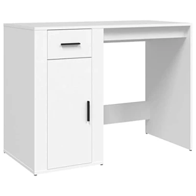Afbeelding van vidaXL Bureau wit 100x49x75 cm bewerkt hout
