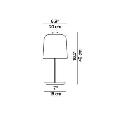 Afbeelding van Luceplan Zile tafellamp small wit