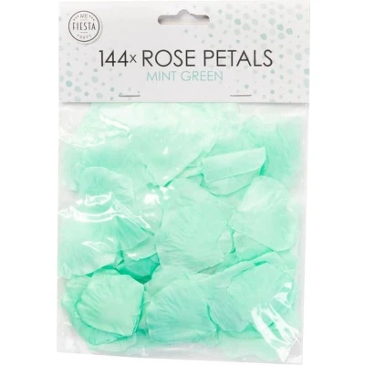 Afbeelding van Rozenblaadjes luxe mintgroen 144 stuks