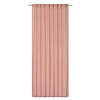 Afbeelding van Elbersdrucke gordijn met verborgen lussen Air 14 roze semi transparant 255x140cm 201838 voor woonkamer slaapkamer keuken hal kinderkamer