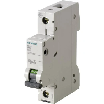 Afbeelding van Zekeringautomaat 1 polig 16 A 230 V, 400 V Siemens 5SL6116 6