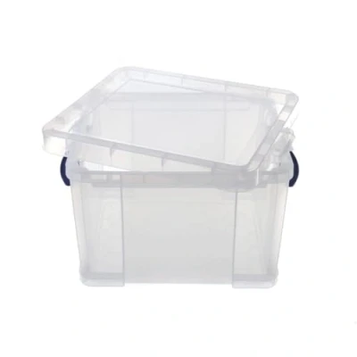 Afbeelding van Really Useful Box 3 stuks 9 liter 395x255x155 mm voor 24 DVDs/A4 papier transparant