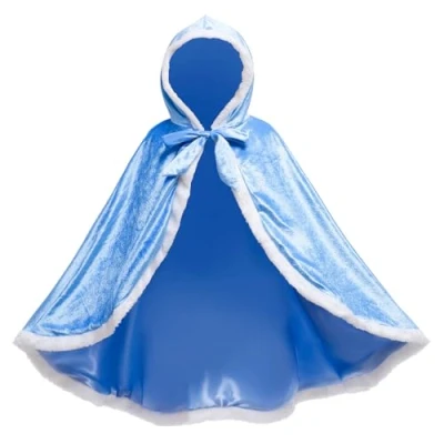 Afbeelding van Proumhang Zwarte cape met capuchon, lang fluwelen kostuum, Halloween, carnaval, kerstkostuum, volwassenen, mannen, vrouwen