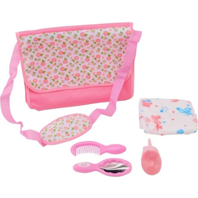 Afbeelding van Baby Rose Luiertas voor poppen Roze 5 delig