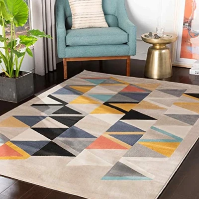 Afbeelding van SURYA Vloerkleed Hal Slaapkamer Modern Scandinavisch Loper Gang DELANEY Meerkleurig/Grijs 80x220 cm