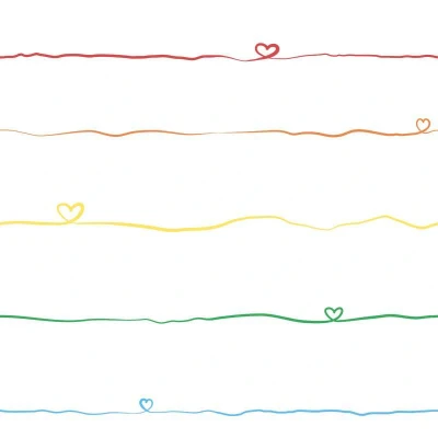 Afbeelding van HARTJES SLINGER BEHANG Kinderkamer bont wit rood blauw geel A.S. Création Little Love