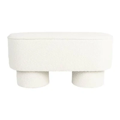 Afbeelding van Housecraft Living Marcos Bankje Bouclé Wit