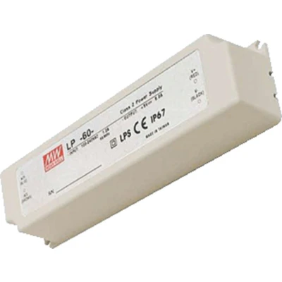 Afbeelding van MeanWell LED Transformator 12V, Max. 60 Watt, Waterdicht IP67