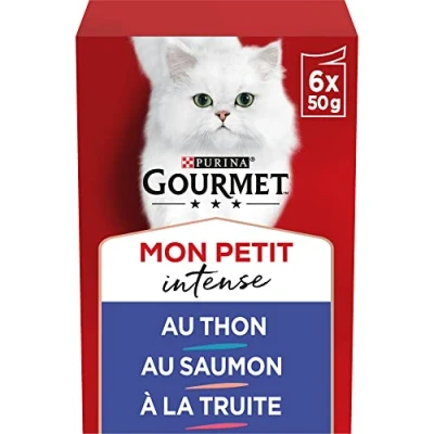 Afbeelding van Gourmet Mon Petit Intense Kattenvoer Natvoer Vis 48 x 50 g