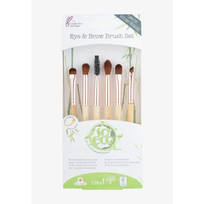 Afbeelding van SO ECO EYE Makeup Brush SET Kwastenset, Maat: One Size, Beige &amp; gold