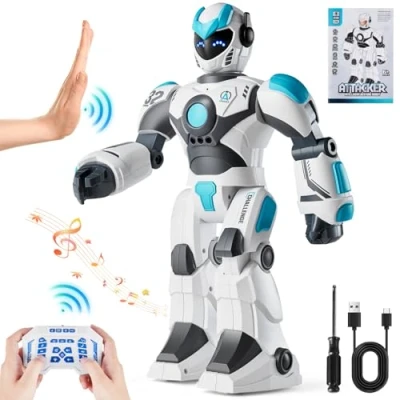 Image de VEVOR Robot RC Jouet Enfant Parlant Dansant Geste Voix Télécommande Programmable