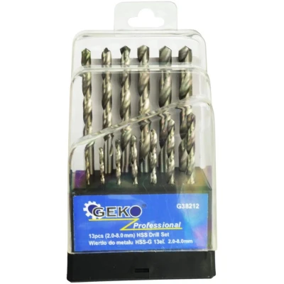 Afbeelding van Borenset 2 tot 8 mm HSS boren 13 delig GEKO