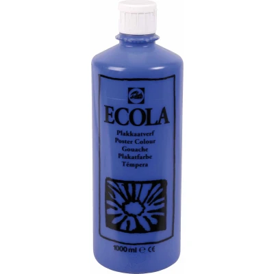 Afbeelding van Talens Ecola plakkaatverf flacon van 1000 ml, donkerblauw