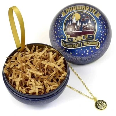 Afbeelding van The Carat Shop Harry Potter Hogwarts School of Witchcraft and Wizardry Kerstbal Cadeaubal met Ketting