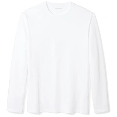 Image de Amazon Essentials T Shirt à Manches Longues Coupe Ajustée Men&#039;s, Blanc, S