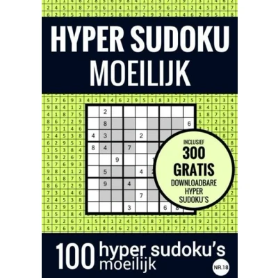 Image de SUDOKU Moeilijk: HYPER nr. 18 Puzzelboek met 100 Moeilijke Puzzels voor Volwassenen en Ouderen