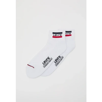 Afbeelding van Levi&#039;s MID CUT LOGO 2 PACK Sokken, Maat: 43 46, White